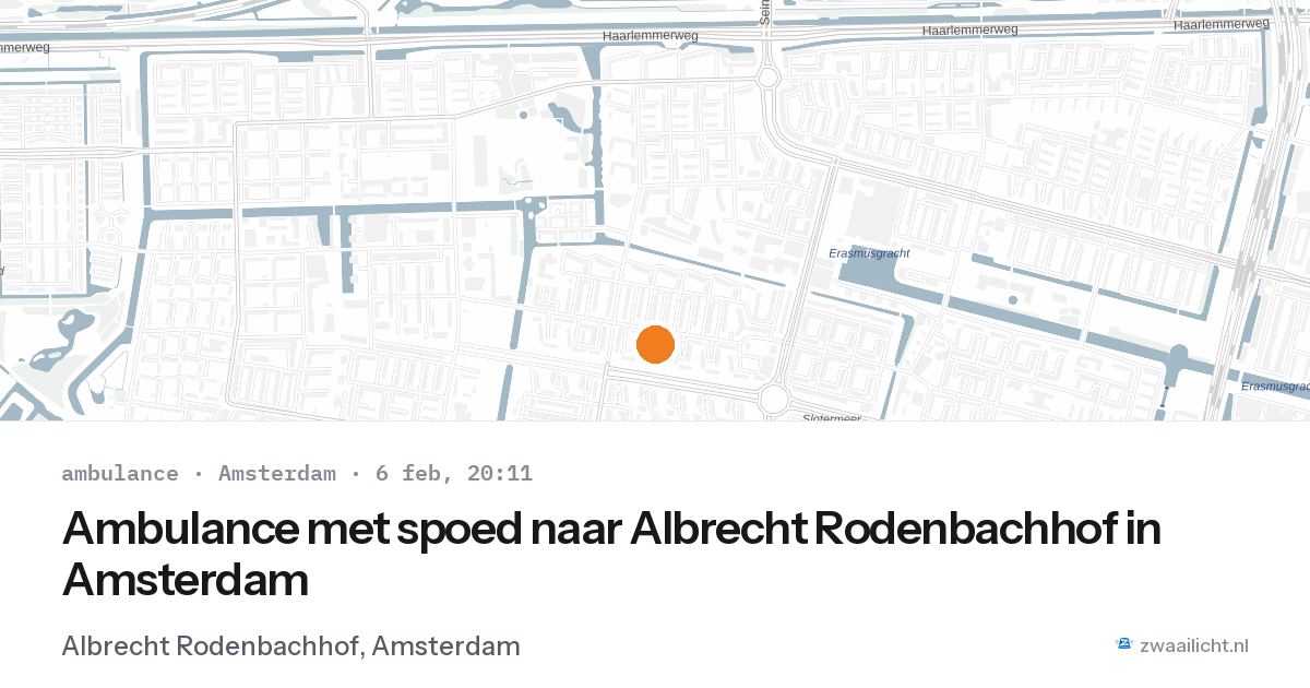 Ambulance met spoed naar Albrecht Rodenbachhof in Amsterdam — 6 feb 2026
