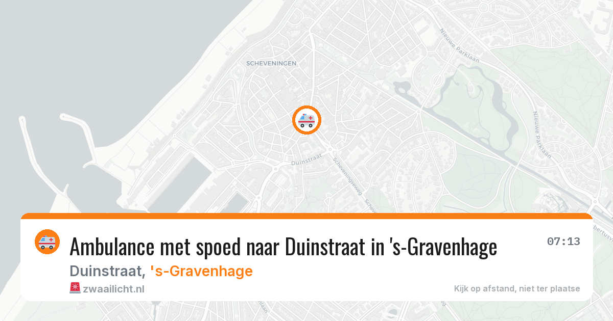 Ambulance met spoed naar Duinstraat in 's-Gravenhage — 17 mei 2026