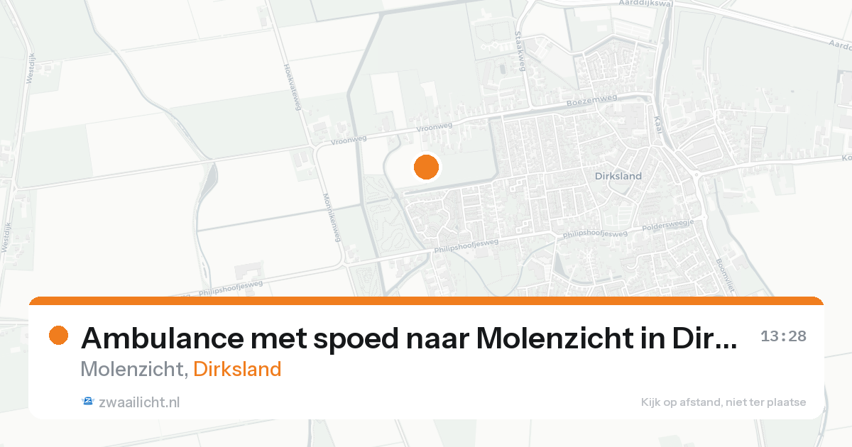 Ambulance met spoed naar Molenzicht in Dirksland — 21 aug 2026