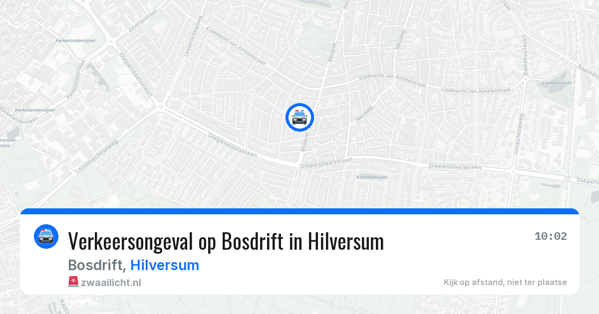 Verkeersongeval op Bosdrift in Hilversum — 22 mei 2026