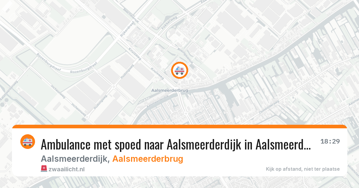 Ambulance met spoed naar Aalsmeerderdijk in Aalsmeerderbrug — 23 mei 2026