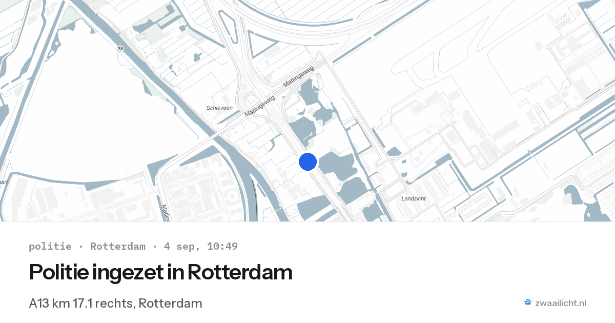 Politie ingezet in Rotterdam — 4 sep 2026 | 🚨 Zwaailicht.nl