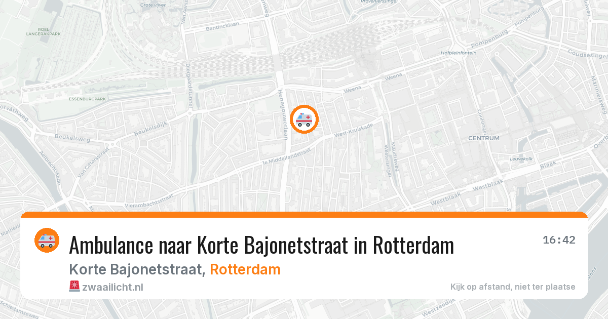 Ambulance naar Korte Bajonetstraat in Rotterdam — 11 mrt 2026