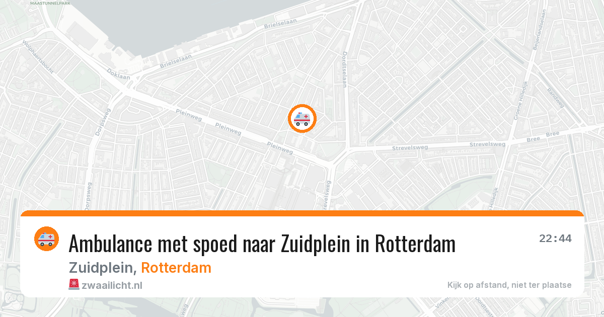Ambulance met spoed naar Zuidplein in Rotterdam — 10 aug 2026