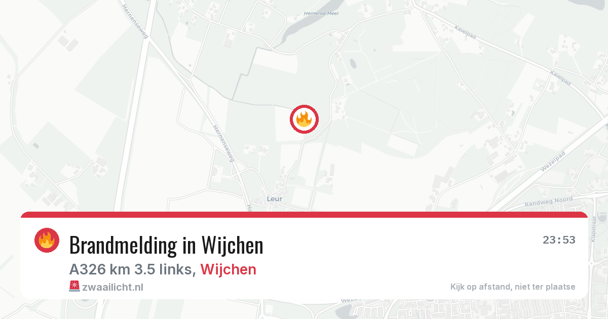 Brandmelding in Wijchen — 1 aug 2026