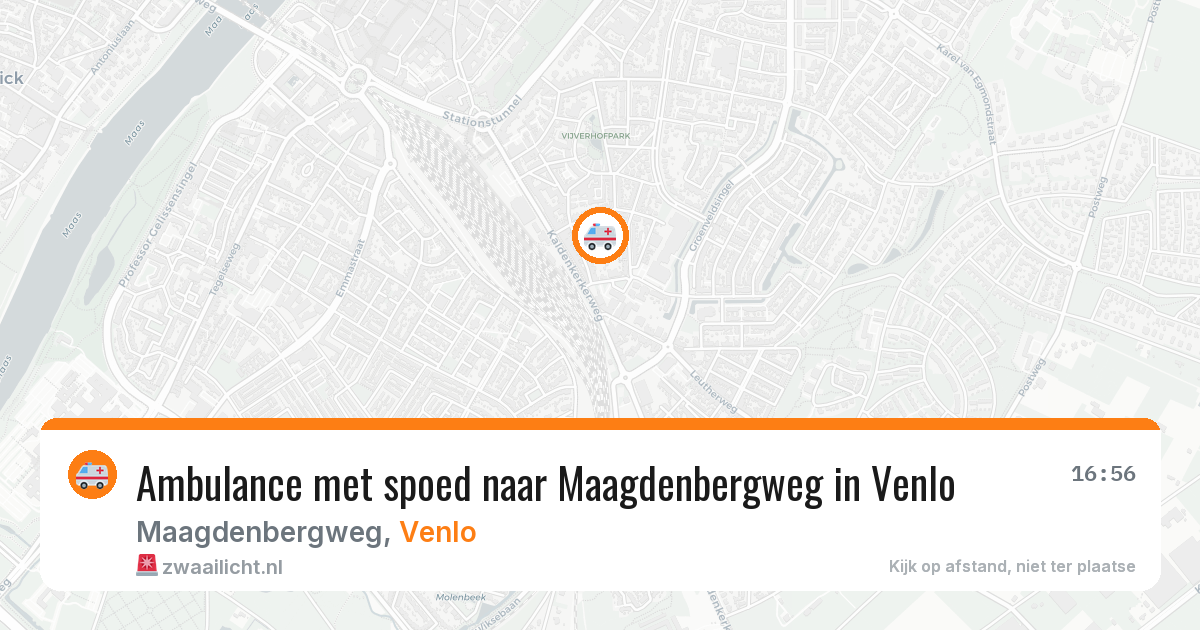 Ambulance met spoed naar Maagdenbergweg in Venlo — 7 jul 2026