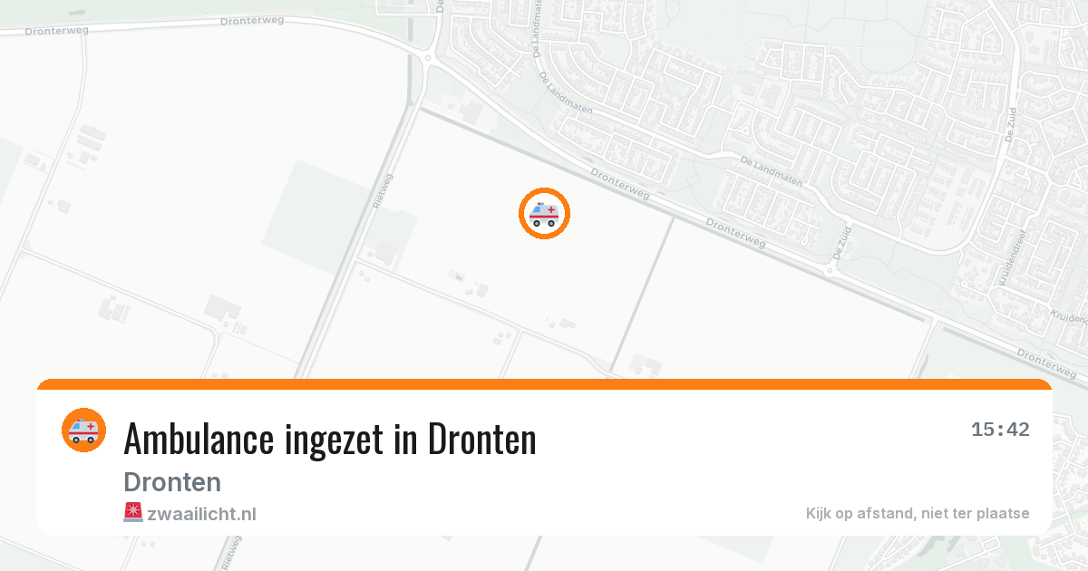 Ambulance ingezet in Dronten — 10 aug 2026