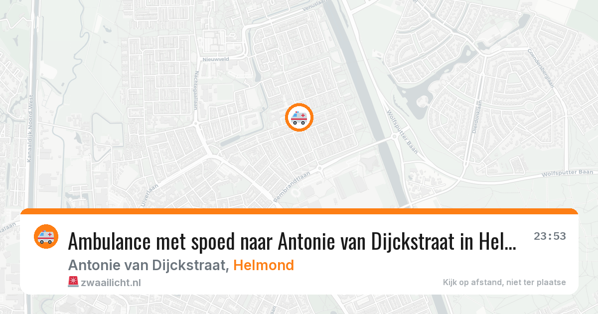 Ambulance met spoed naar Antonie van Dijckstraat in Helmond — 6 mrt 2026