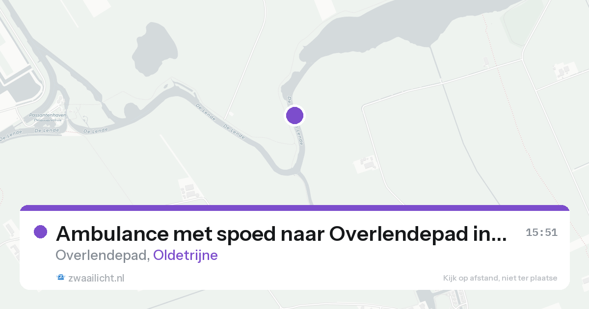 Ambulance met spoed naar Overlendepad in Oldetrijne — 21 aug 2026