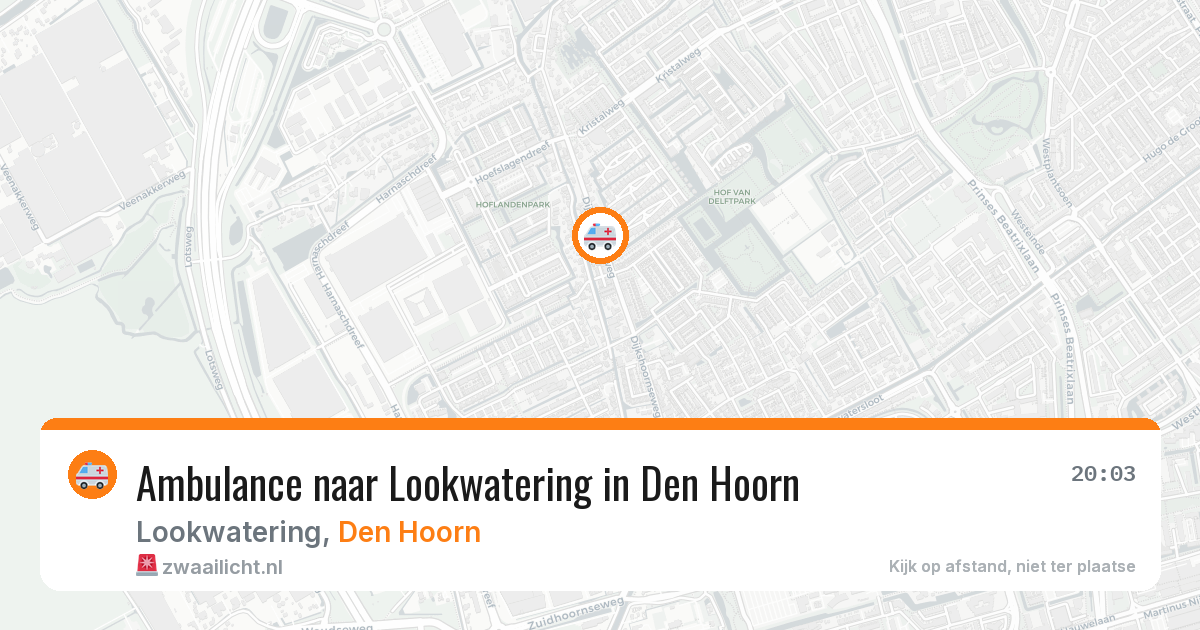 Ambulance naar Lookwatering in Den Hoorn — 27 apr 2026