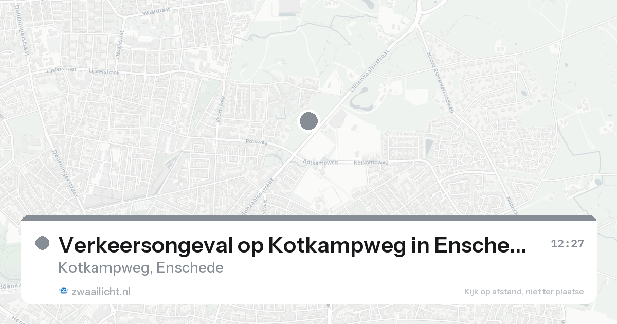 Verkeersongeval op Kotkampweg in Enschede — 31 jan 2026