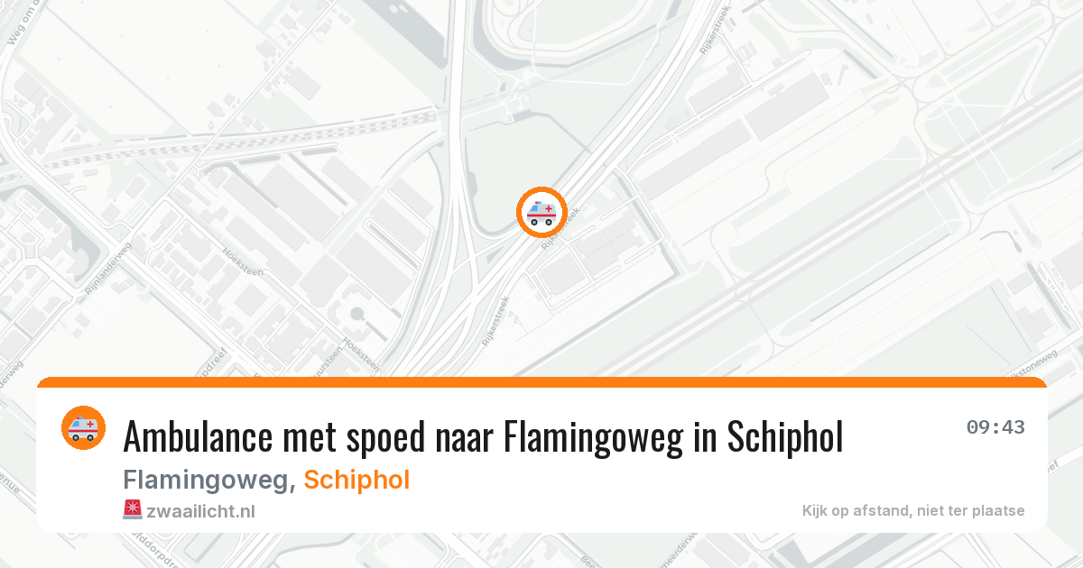 Ambulance met spoed naar Flamingoweg in Schiphol — 7 apr 2026