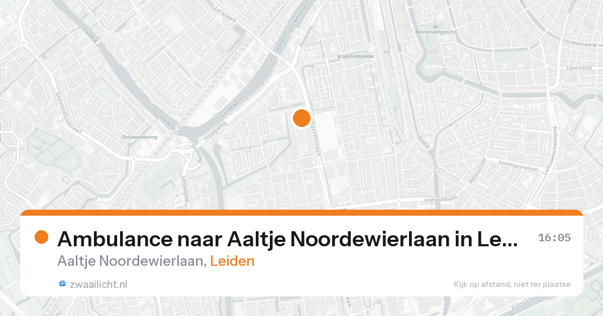 Ambulance naar Aaltje Noordewierlaan in Leiden — 17 aug 2026