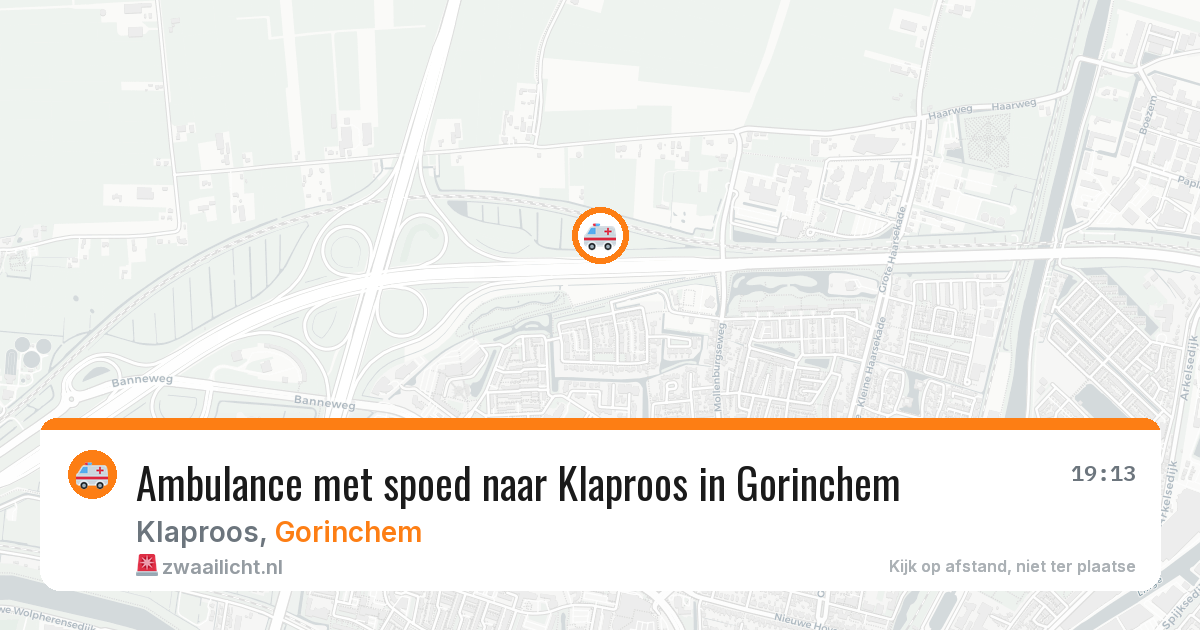 Ambulance met spoed naar Klaproos in Gorinchem — 6 jul 2026