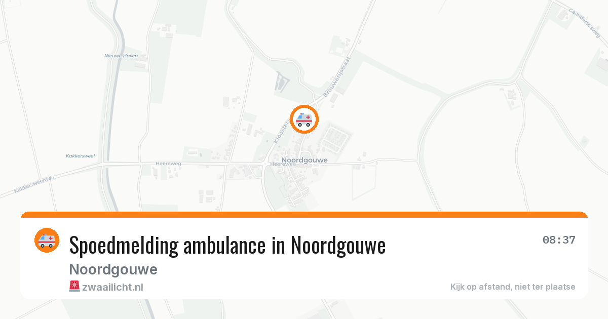 Spoedmelding ambulance in Noordgouwe — 26 feb 2026