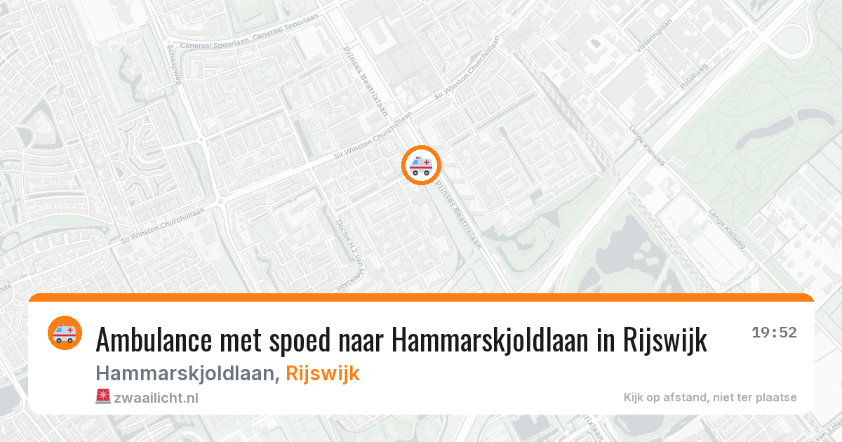 Ambulance met spoed naar Hammarskjoldlaan in Rijswijk — 16 jul 2026