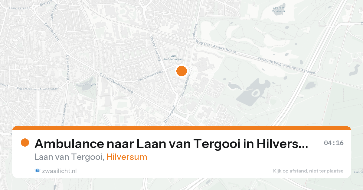 Ambulance naar Laan van Tergooi in Hilversum — 16 aug 2026
