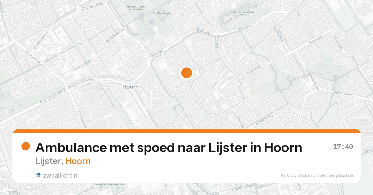 Ambulance met spoed naar Lijster in Hoorn — 30 jan 2026