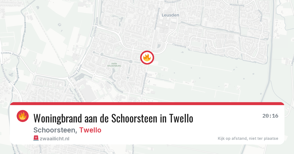 Woningbrand aan de Schoorsteen in Twello — 29 jan 2026