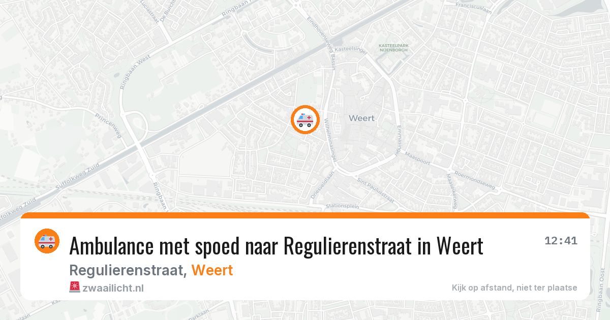 Ambulance met spoed naar Regulierenstraat in Weert — 7 jun 2026