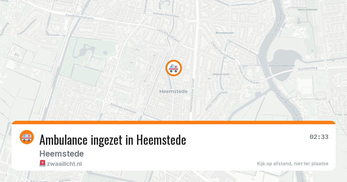 Ambulance ingezet in Heemstede — 13 jul 2026