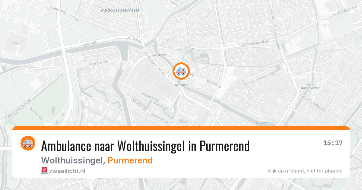 Ambulance naar Wolthuissingel in Purmerend — 5 aug 2026