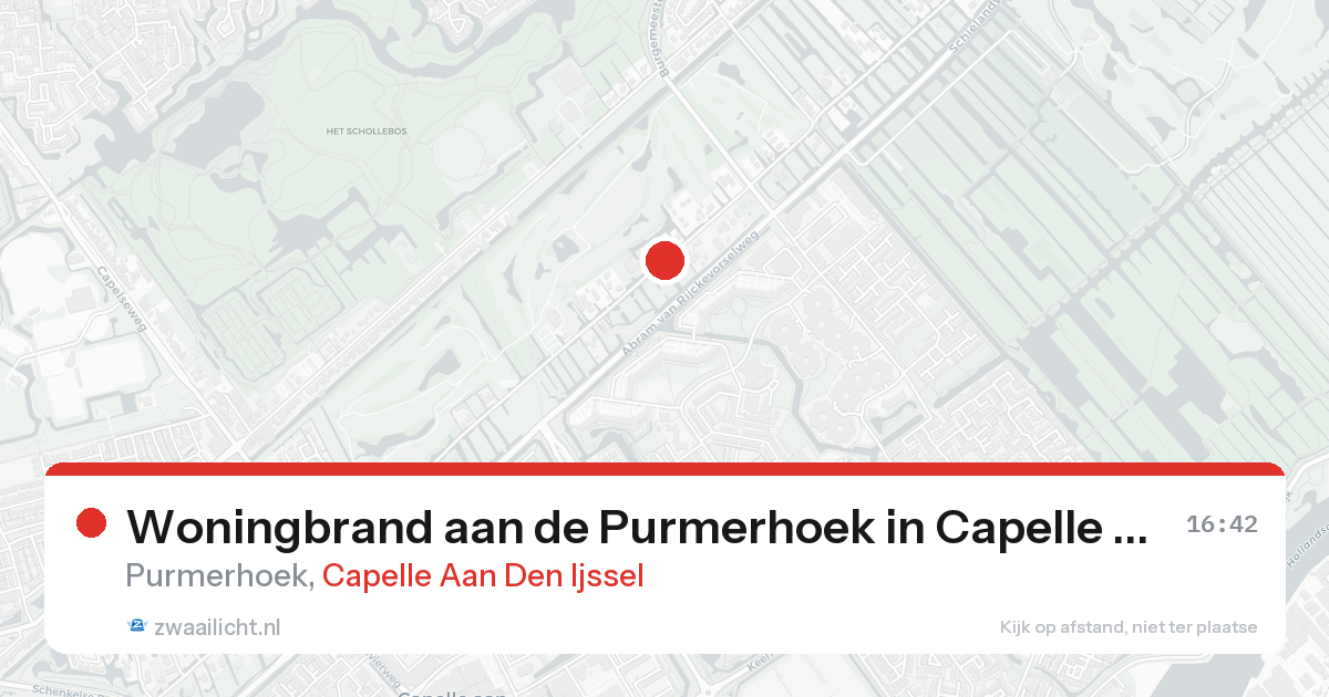 Woningbrand aan de Purmerhoek in Capelle Aan Den Ijssel — 23 aug 2026
