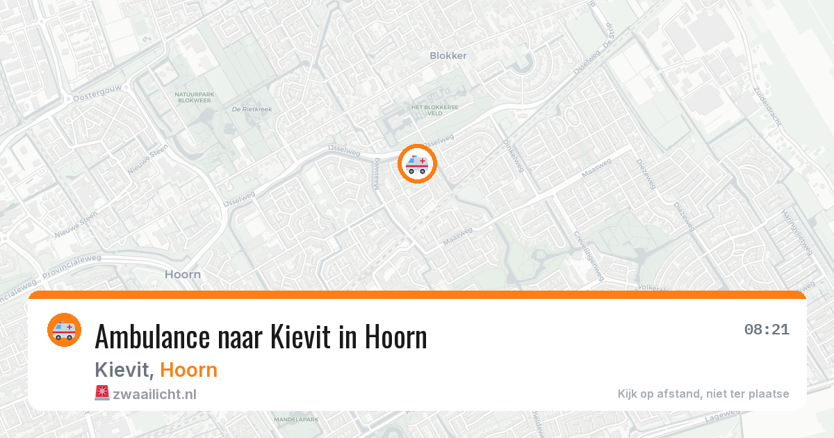Ambulance naar Kievit in Hoorn — 5 aug 2026