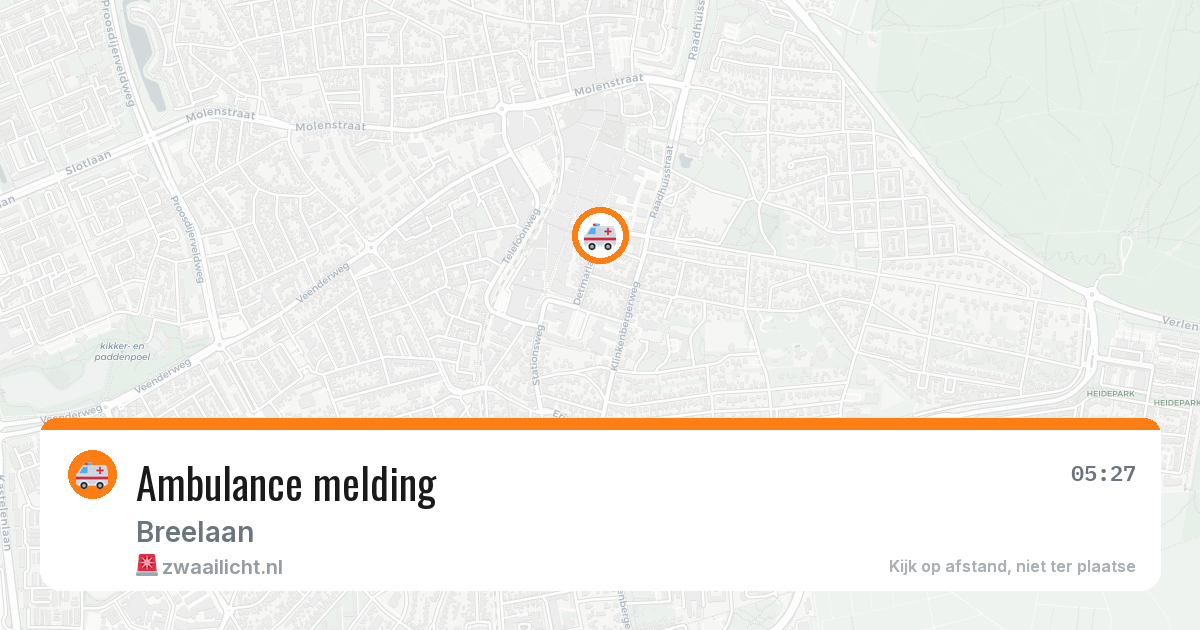 Ambulance melding — 5 jul 2026