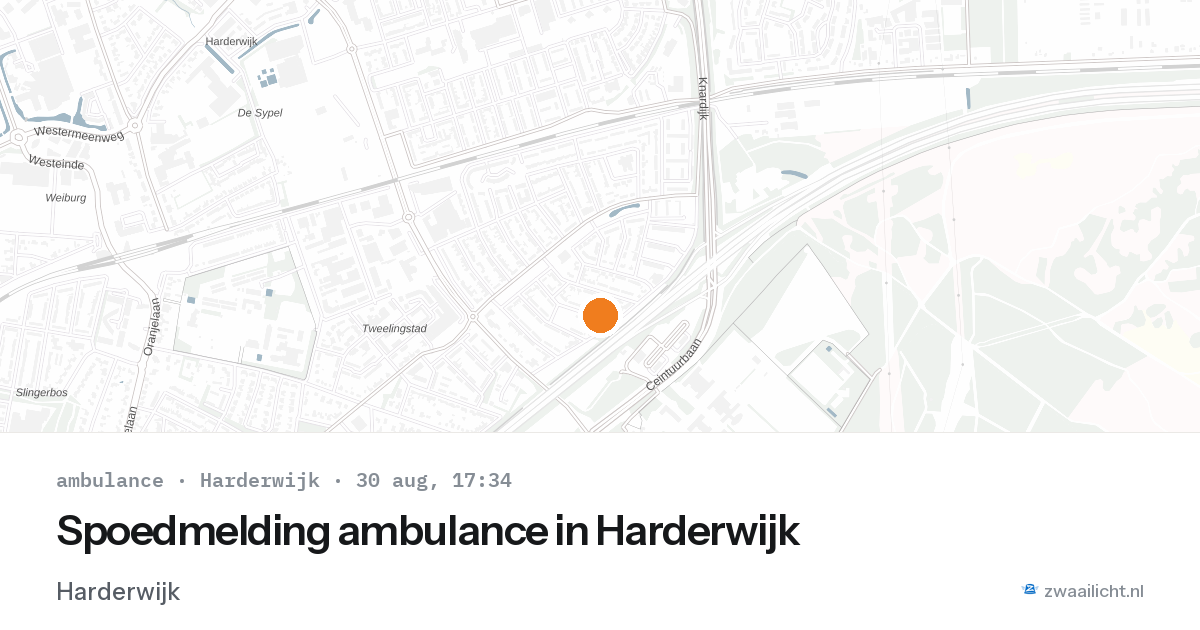 Spoedmelding ambulance in Harderwijk — 30 aug 2026