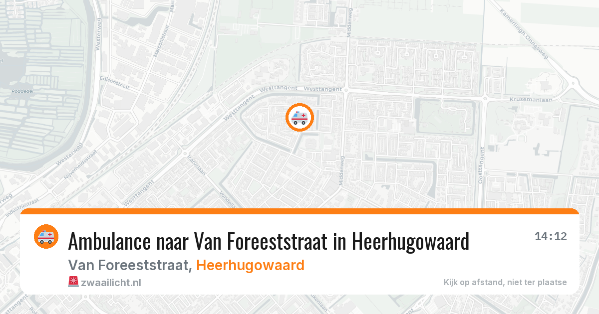 Ambulance naar Van Foreeststraat in Heerhugowaard — 4 apr 2026