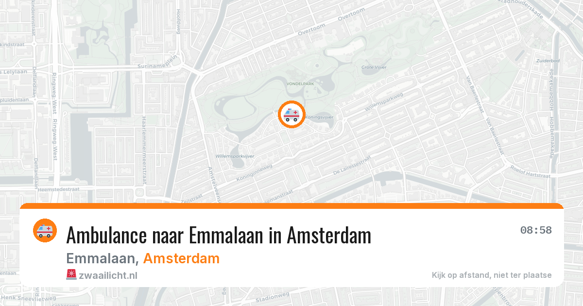 Ambulance naar Emmalaan in Amsterdam — 29 jan 2026