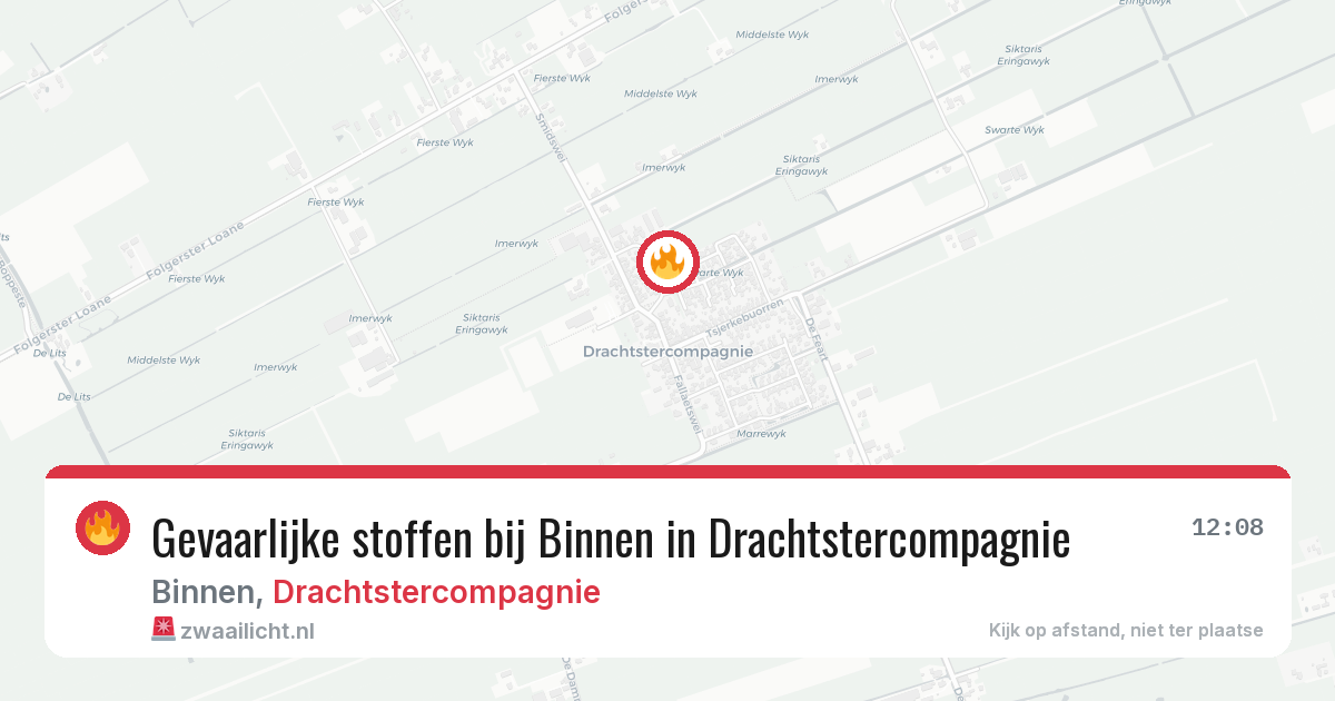 Gevaarlijke stoffen bij Binnen in Drachtstercompagnie — 2 mrt 2026