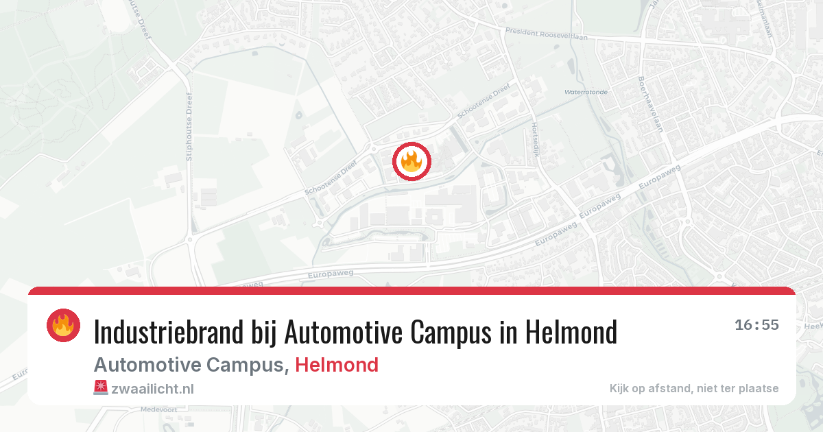 Industriebrand bij Automotive Campus in Helmond — 26 mrt 2026