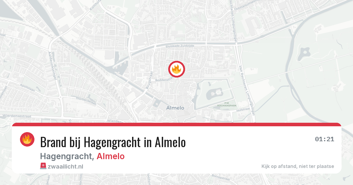 Brand bij Hagengracht in Almelo — 25 mei 2026