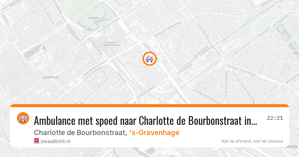 Ambulance met spoed naar Charlotte de Bourbonstraat in 's-Gravenhage — 2 aug 2026