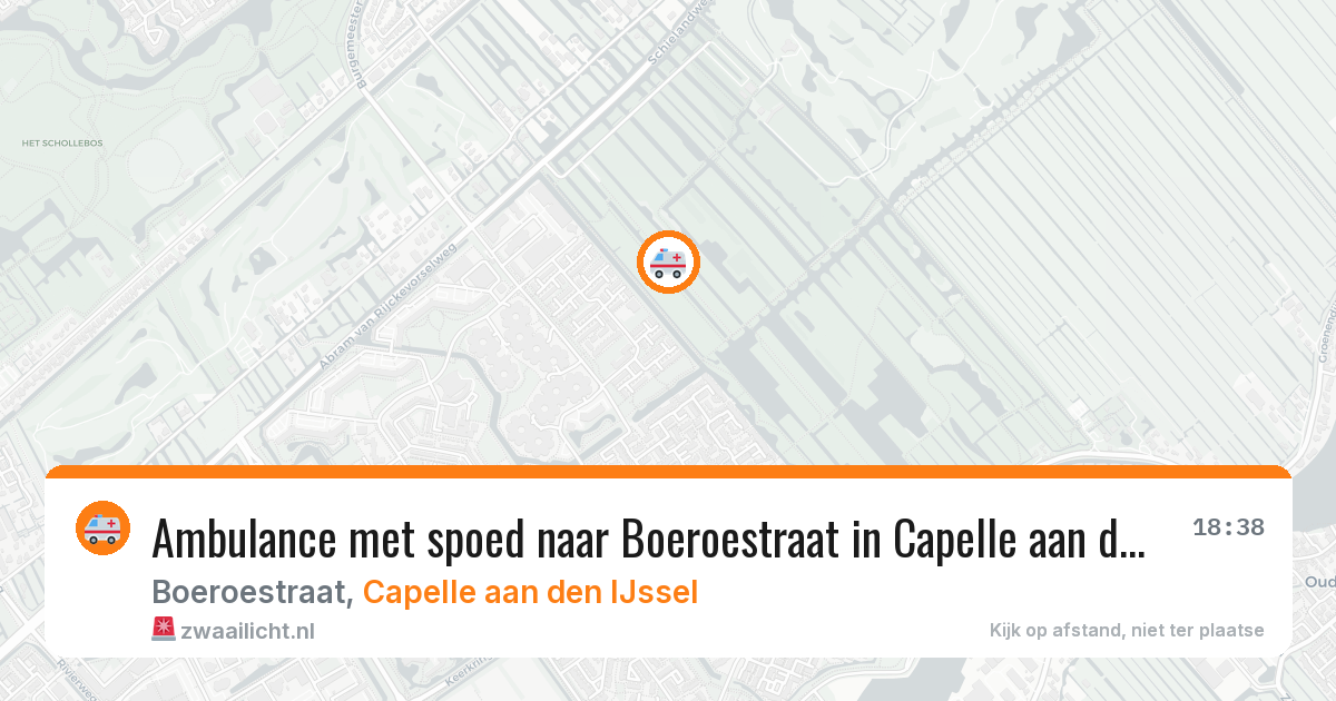 Ambulance met spoed naar Boeroestraat in Capelle aan den IJssel — 22 jun 2026