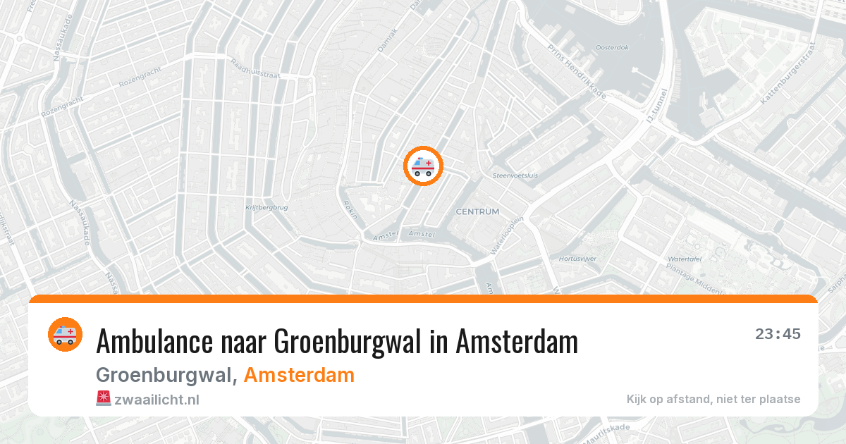 Ambulance naar Groenburgwal in Amsterdam — 17 mei 2026