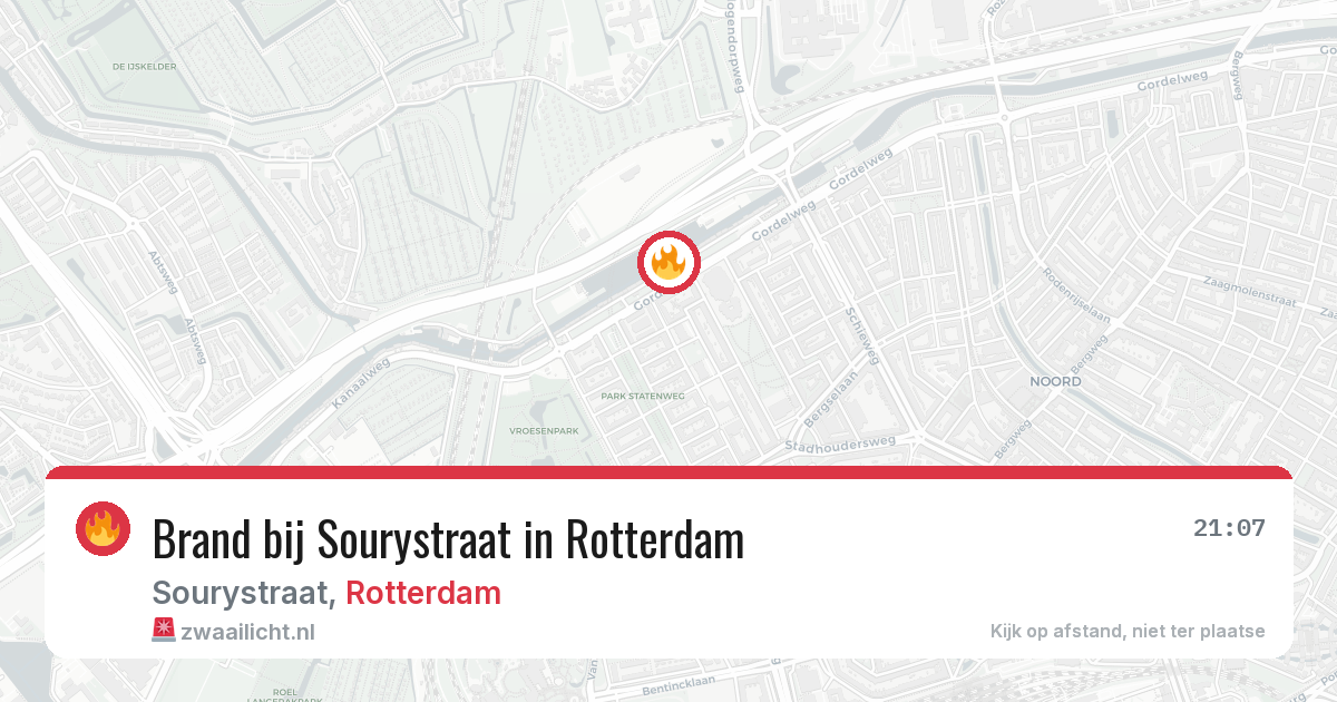 Brand bij Sourystraat in Rotterdam — 19 jun 2026