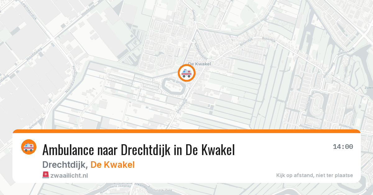 Ambulance naar Drechtdijk in De Kwakel — 26 jun 2026