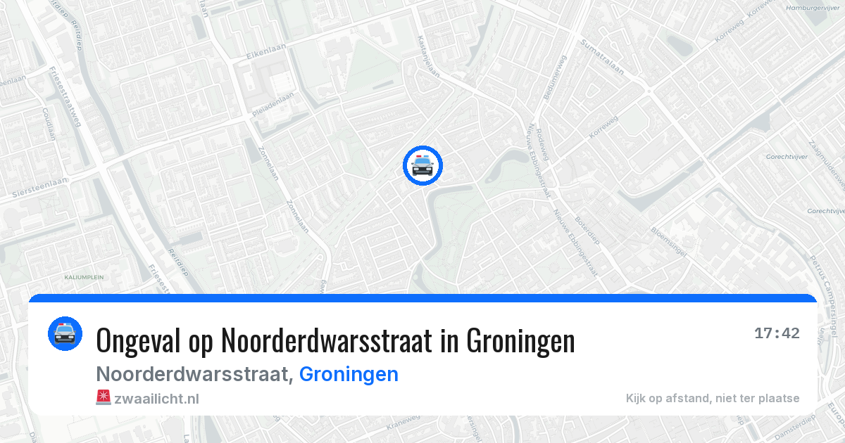 Ongeval op Noorderdwarsstraat in Groningen — 6 aug 2026