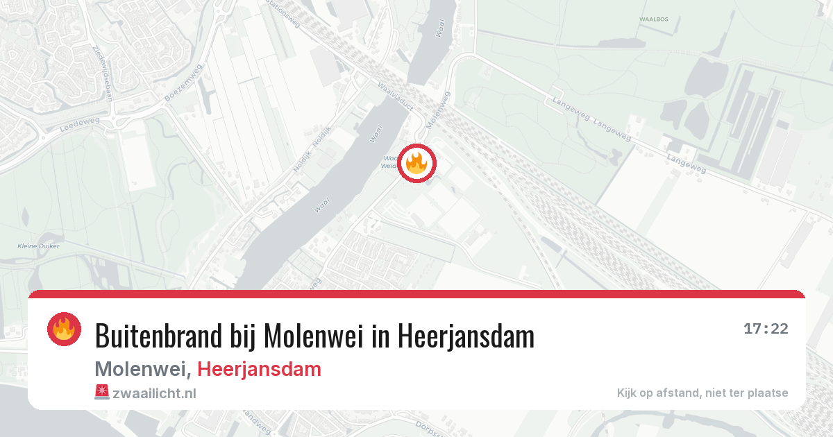 Buitenbrand bij Molenwei in Heerjansdam — 6 aug 2026