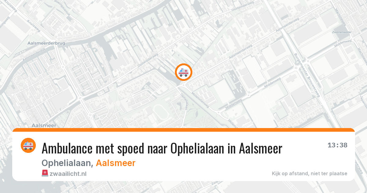 Ambulance met spoed naar Ophelialaan in Aalsmeer — 30 jul 2026