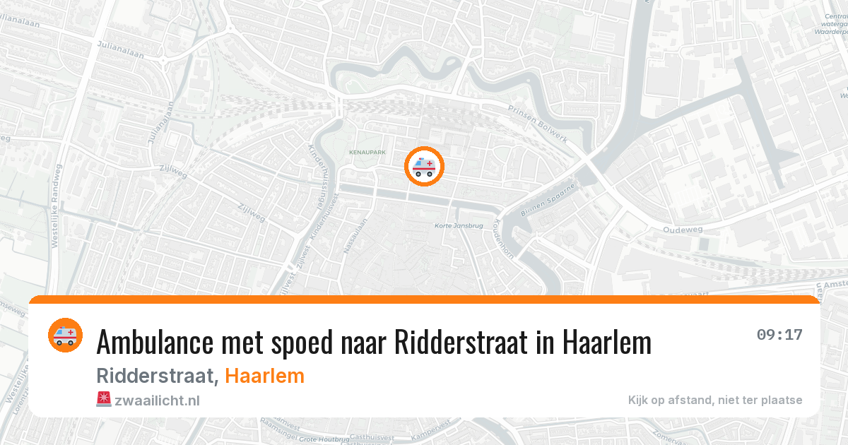 Ambulance met spoed naar Ridderstraat in Haarlem — 12 aug 2026