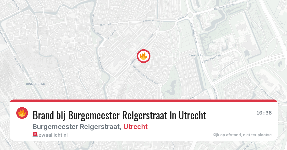 Brand bij Burgemeester Reigerstraat in Utrecht — 5 apr 2026