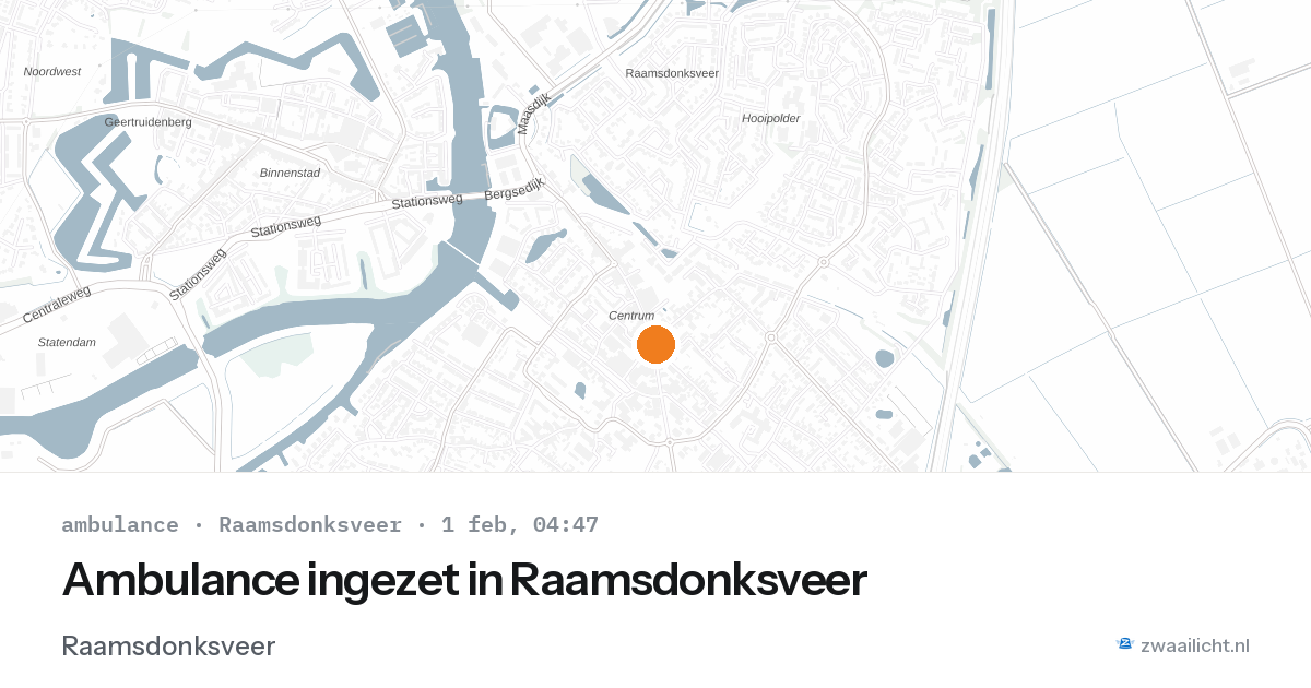 Ambulance ingezet in Raamsdonksveer — 1 feb 2026