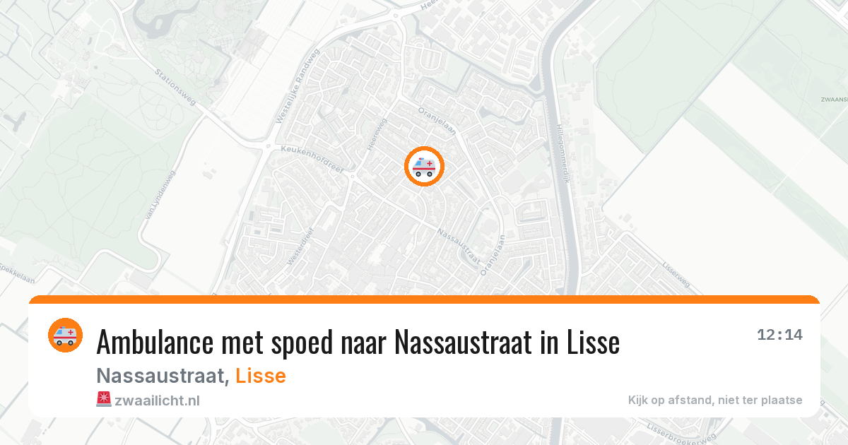 Ambulance met spoed naar Nassaustraat in Lisse — 7 aug 2026