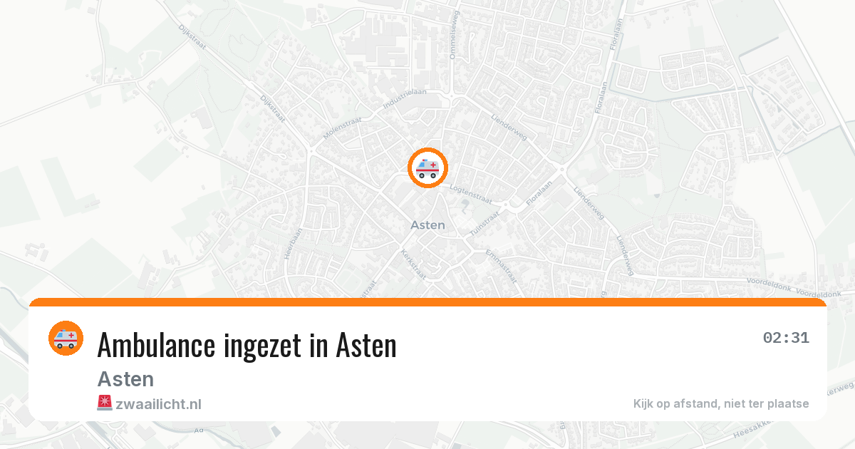 Ambulance ingezet in Asten — 29 jan 2026