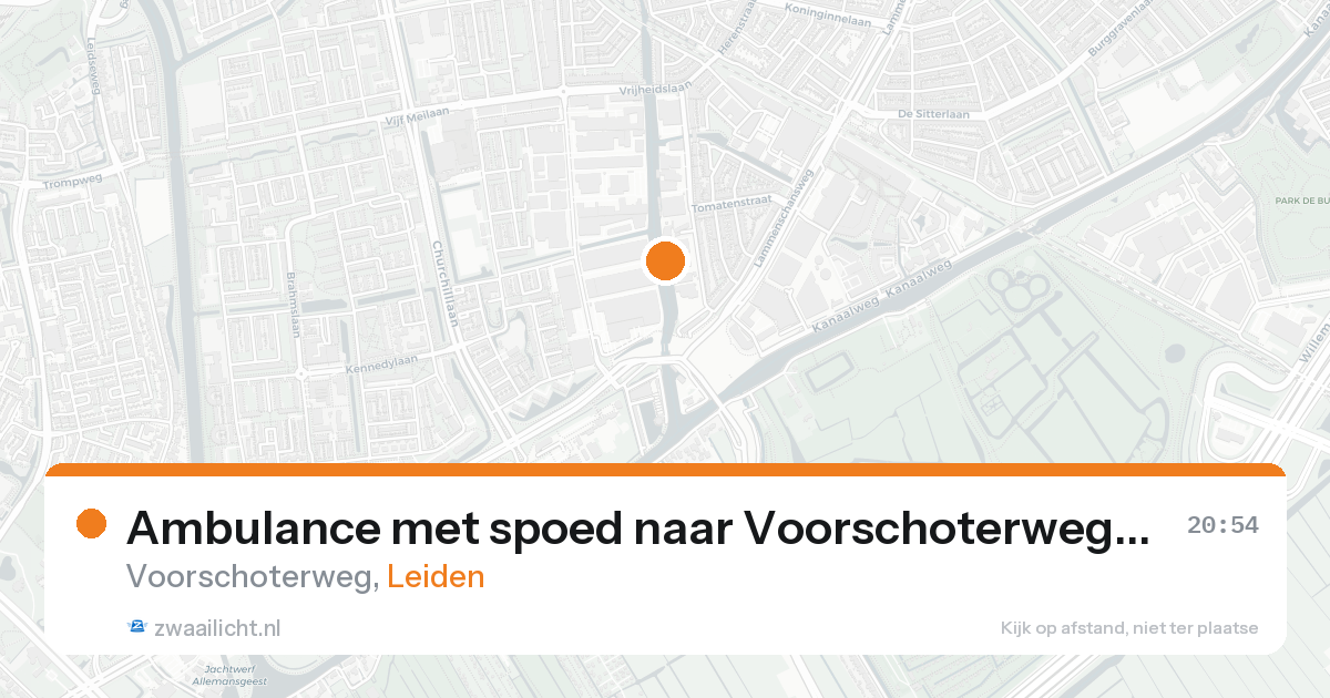 Ambulance met spoed naar Voorschoterweg in Leiden — 13 apr 2026