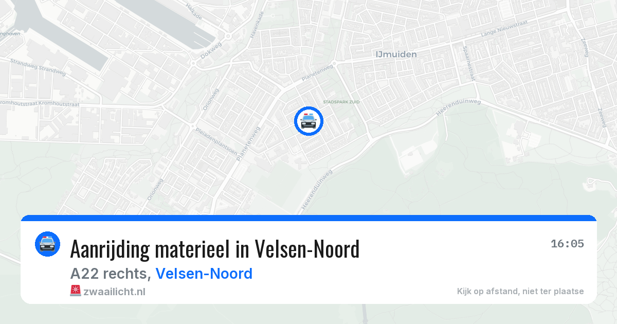 Aanrijding materieel in Velsen-Noord — 27 mrt 2026